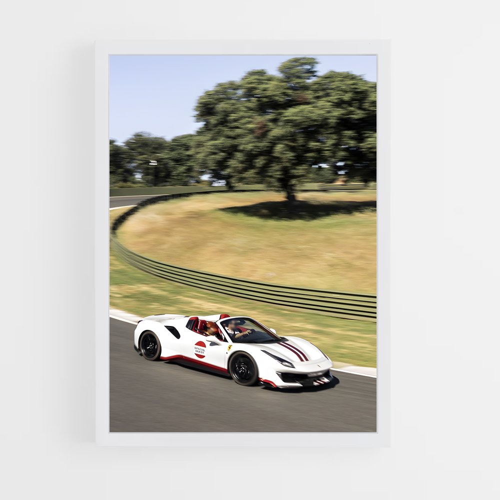 Poster pista de spider – affiche Ferrari (vue 3)